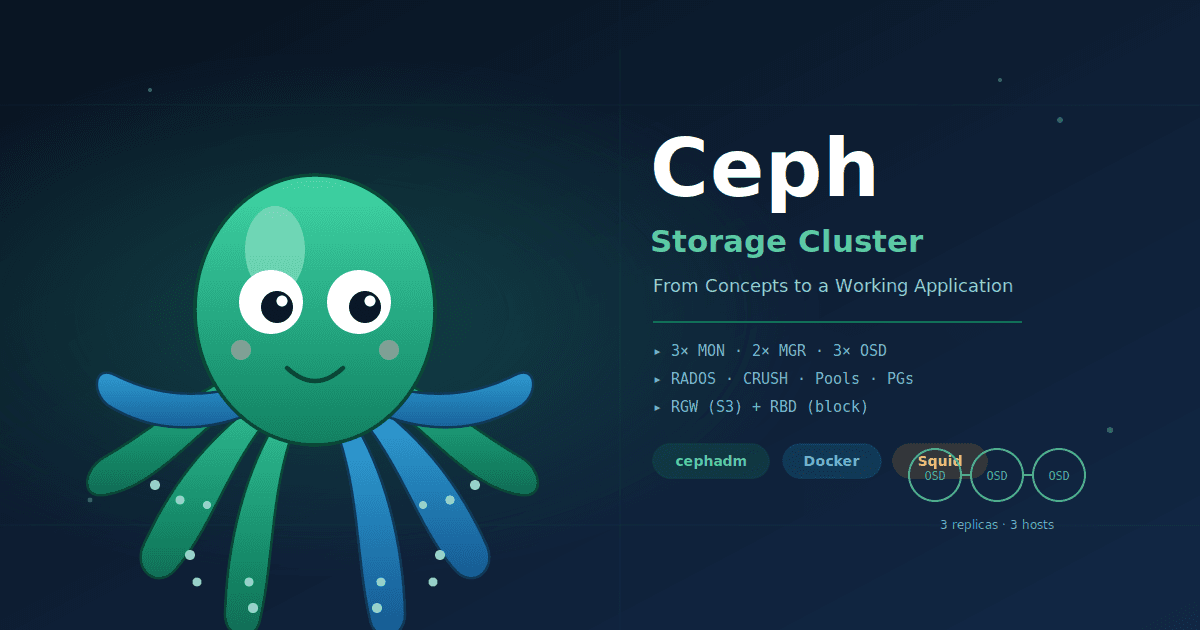 Ceph Storage Cluster — From Concepts to a Working Application